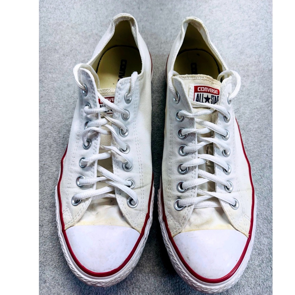 Converse Chuck Taylor All Star Mens 10 Womens 12 White Low Top Sneakers M7652